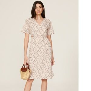 Louna Pink Floral Surplice Dress